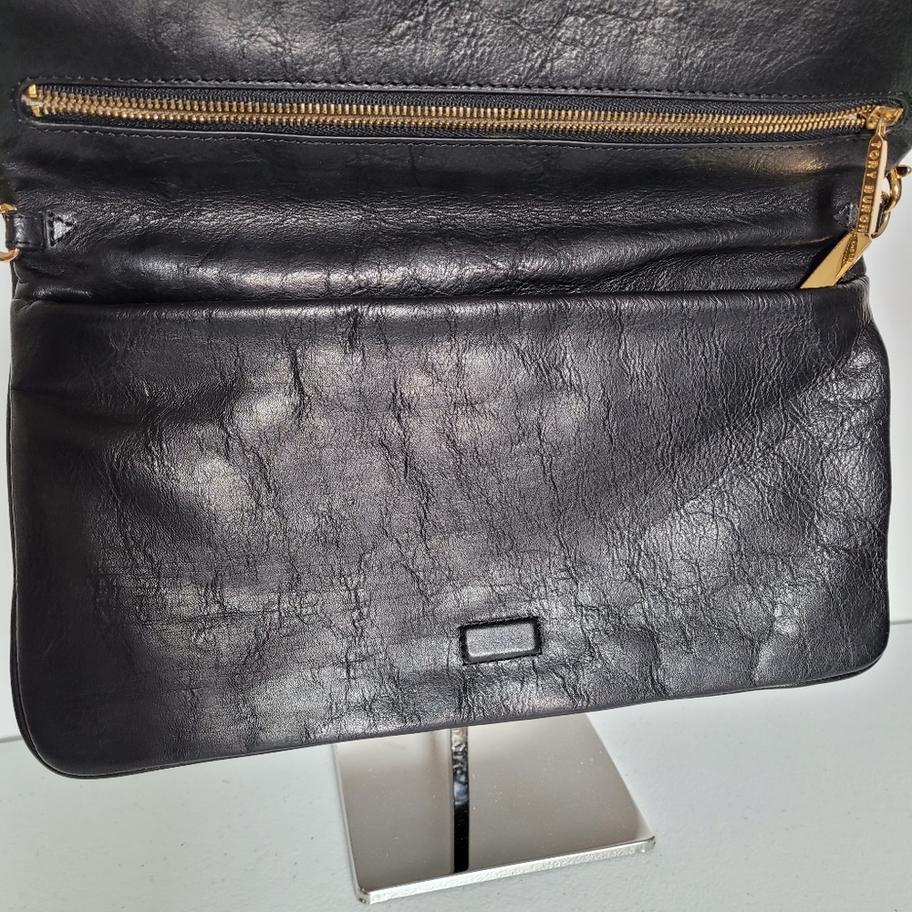 Tory Burch Reva Clutch or Shoulder fold over Bag w removable strap - Picture 7 of 10